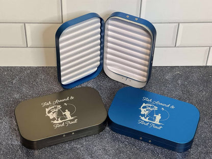 custom fish boxes Custom Anodized Aluminum Fly Boxes – Barbed Wire Woodcrafting