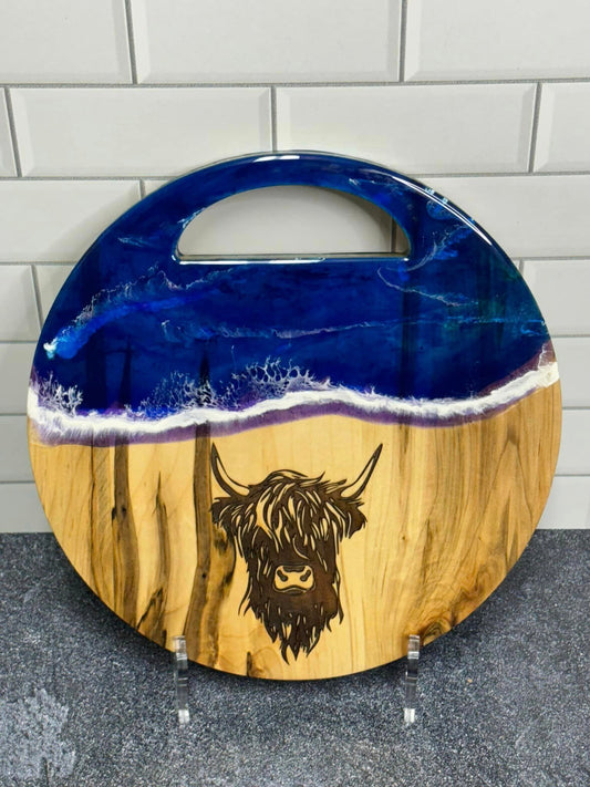 12" Round Maple Resin Boards